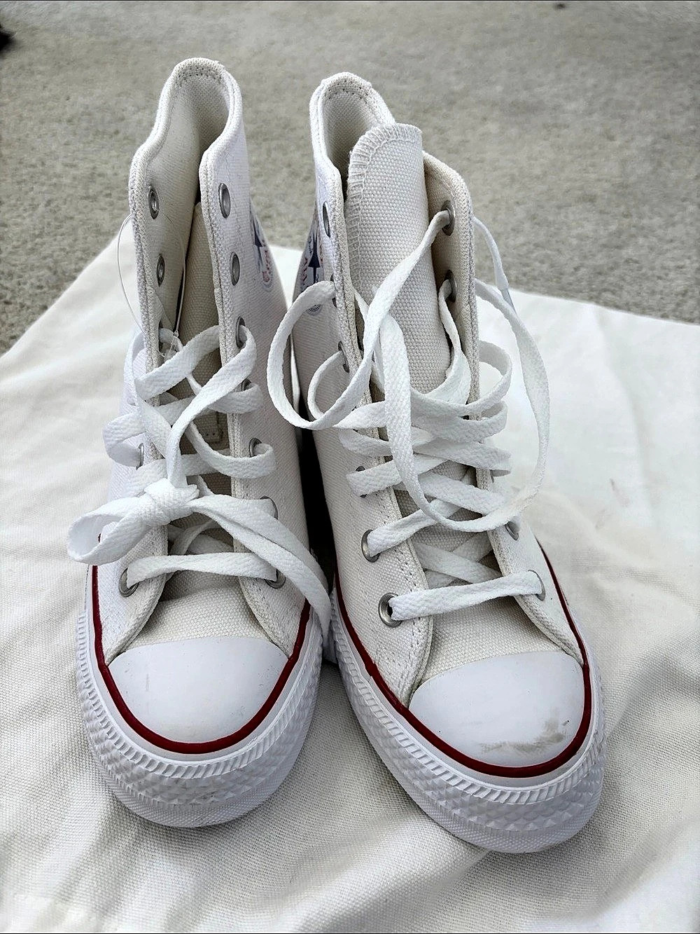 New Converse Chuck Taylor All Star Wedge Platform White High Top Sneakers